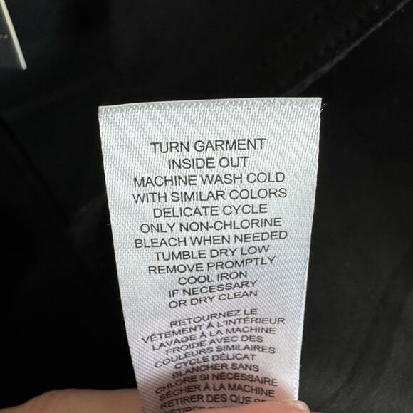 Tahari NWT Black Faux Suede Cropped Collared Stretch Open Moto Jacket Size XL - Picture 8 of 8